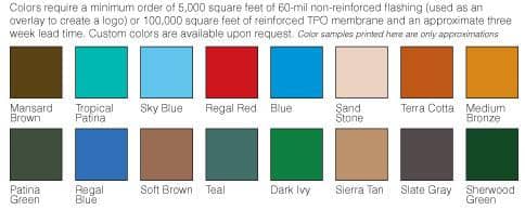 TPO Roofing Colors